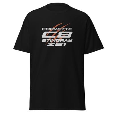 Camiseta Premium Para Ventiladores del Coche Chevrolet Corvette C8 Stingray Z51 Regalo de Cumpleaños