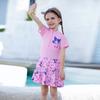 Girls Swimsuit Set With Sun Protection Cover-Up Skirt Pool Beach Swimming