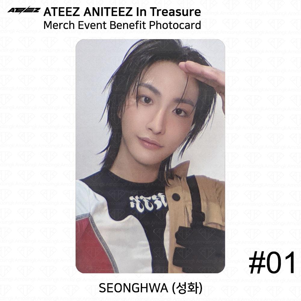 

ATEEZ ANITEEZ In Treasure Merch Benefit Фотокарта Sticon Stamp Event KPOP K-POP Seonghwa MerchBenefit #1