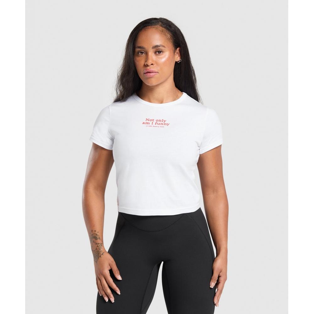 

Gymshark Футболка Lift Heavy Baby белая B9a3s Wb57 XS