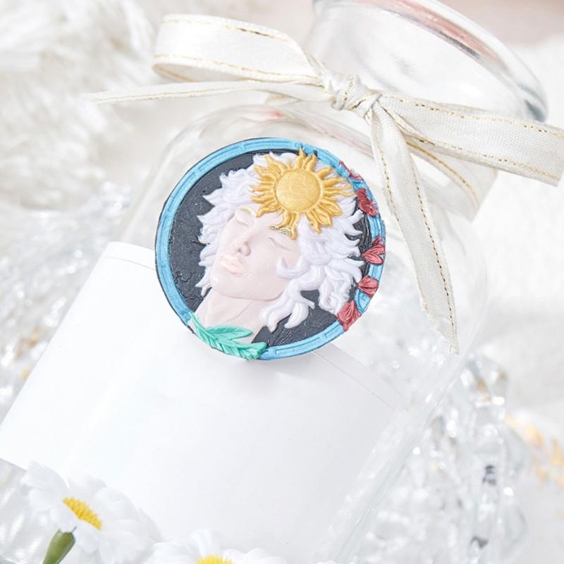 3D Embossed Wax Seal Stamp Head Metal Wax Stamp Head for Valentines Card Birthday Card Invitations Envelope