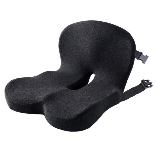 Yousheng Truck Driver Seat Cushion Memory Foam Back Cushion with Adjustable Strap Ergonomic Lumbar Support Cushion for Sciatica Relief Long Drives