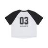 New MLB Preppy Style Collection New York Yankees SS25 Raglan Sleeve T Shirt Women's Black 3FTSV0453-50BKS