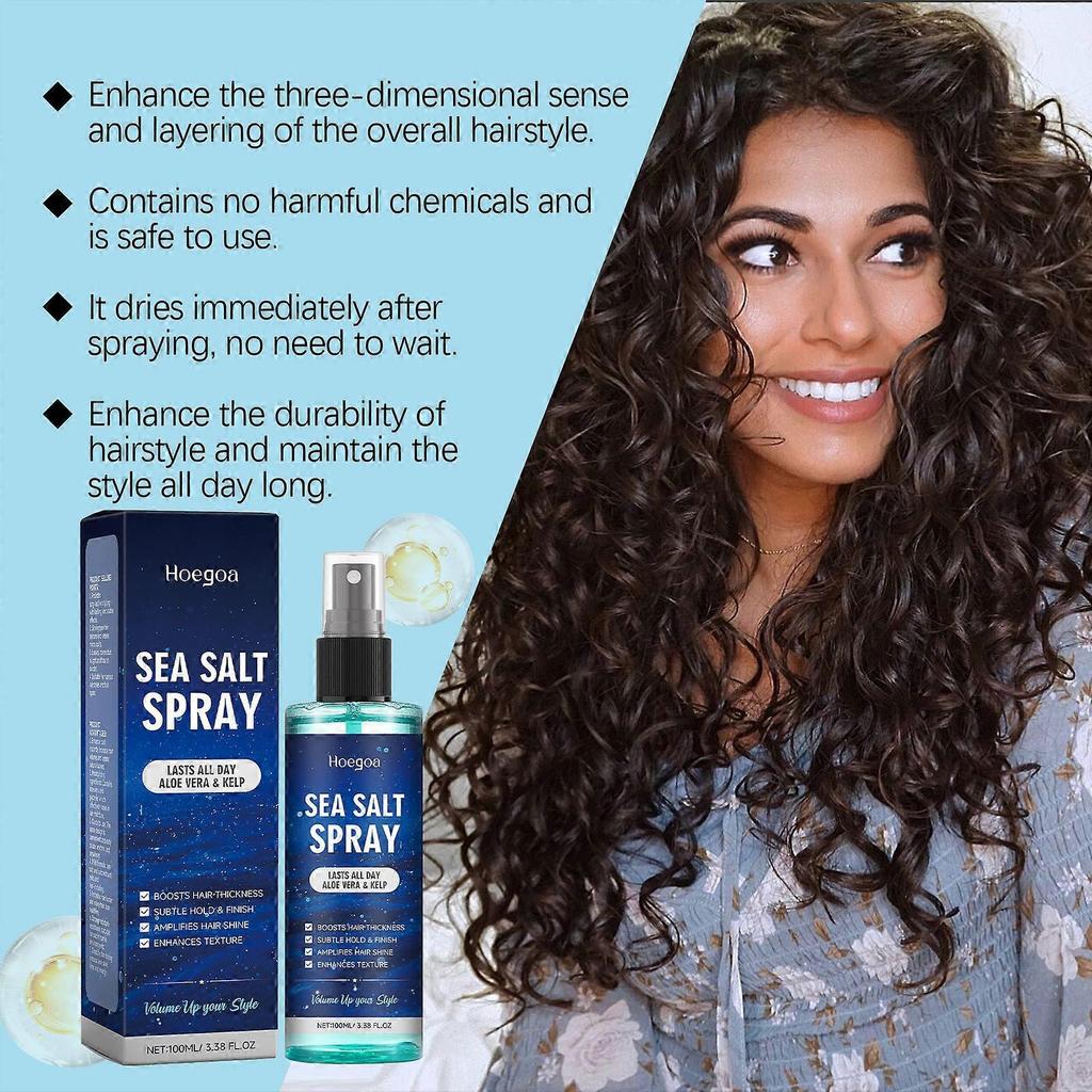 Hoegoa Hair Sea Salt Styling Spray Hair Moisturizing And Styling Treatment Spray For Curly Hair