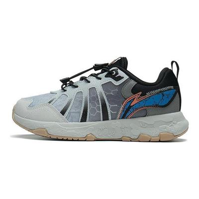 LiNing Youth  Rebound Wear-Resistant Non-Slip Low-Top Running Shoes Kids Running Shoes Gray Black YKFS080-1