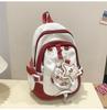 2025 Stylish Color Block Backpack for Junior High Girls - Large Capacity, Korean Academy Style