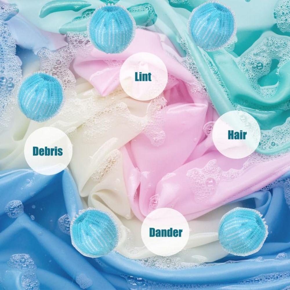 12Pcs High Quality Reusable Pet Hair Remover for Laundry Cleaning 3.5cm Hair Filter Laundry Lint Remover Washing Machine