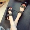 Sandals girl 2025 new summer versatile fairy style flats platform women fashion Roman shoes women ins tide