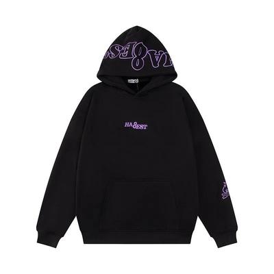 Autumn Winter Fleece Letter Sweatshirts Vintage Hooded Women's Clothing Loose Fashion Long Sleeve Hoodies