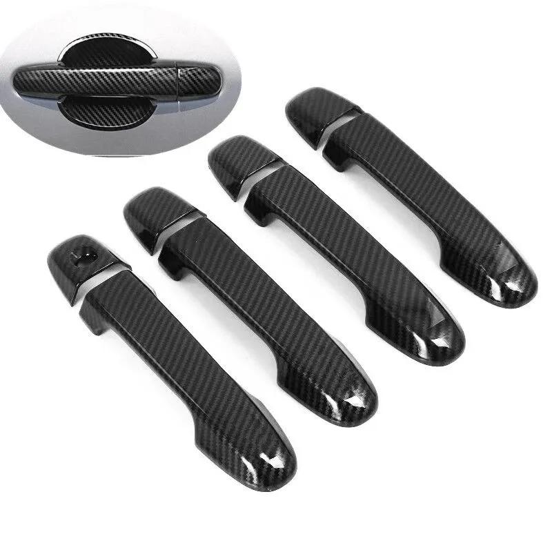 For Toyota Aqua Prius C 2011 2012 2013 2014 2015 2016 2017 ABS Chrome Carbon Door Handle Cover Trims Car Styling Accessories