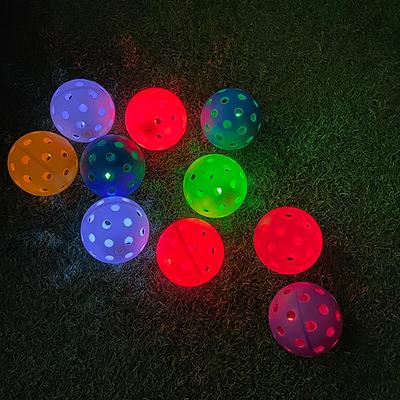 74Mm 40 Agujeros Luminoso Pickleball Duradero Multicolor Elástico Seniors Tenis Brilla En La Oscuridad Bola De Pe Interior Exterior
