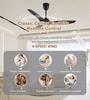 Energy-Efficient High Power Metal Ceiling Fan with Remote Control for Living Room or Hotel