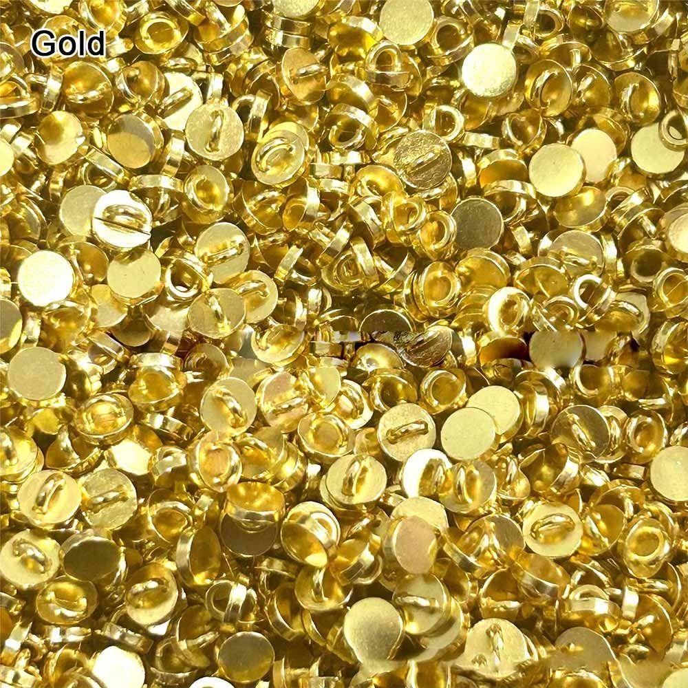 

20 шт. Металлические пуговицы с круглой головкой, мини-пряжки для кукольного пальто, аксессуары для кукольной одежды своими руками золотой