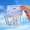iF ME Fashion Pearl Earring Set Women Luxury Butterfly Love Heart Gold Stud Earrings Resin Hoop Earrings Jewelry Accessories