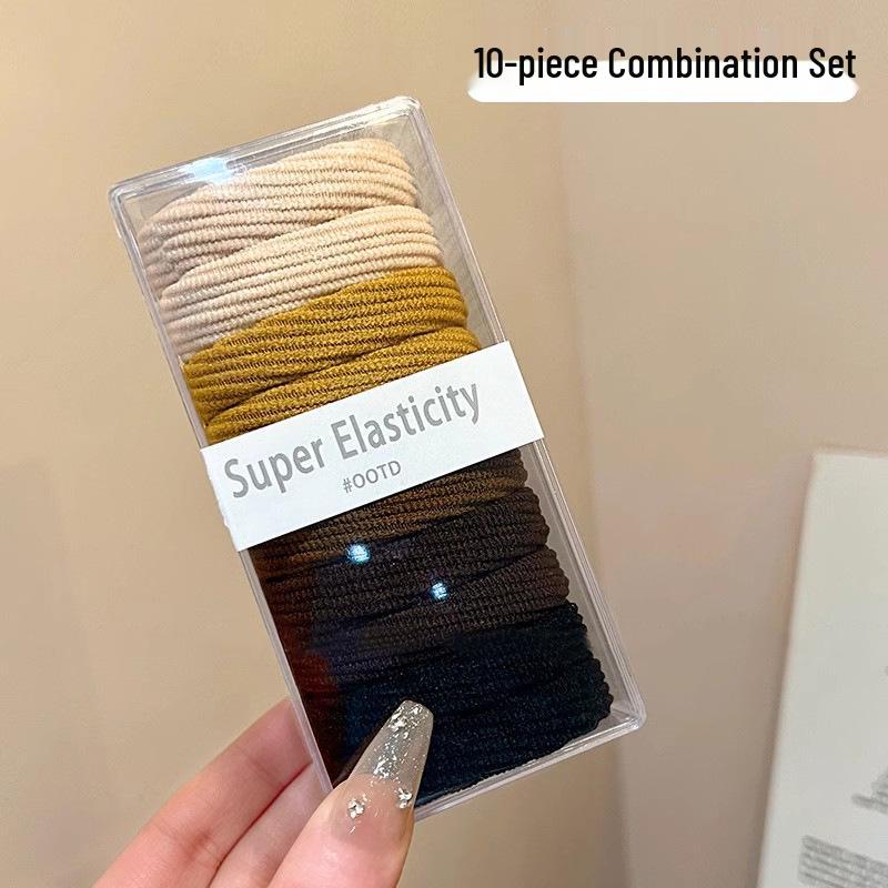 2025 Durable High Elasticity Hair Tie - Versatile Thickened Ponytail Band