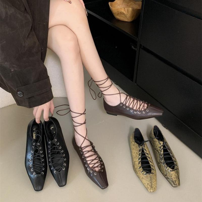 Fashion Fashion Cross-tied Footwear Ladies Mary Janes Flats Shoes Soft Female Shallow Women Dance Shoes Comfortable Ballet Flats Zapatos