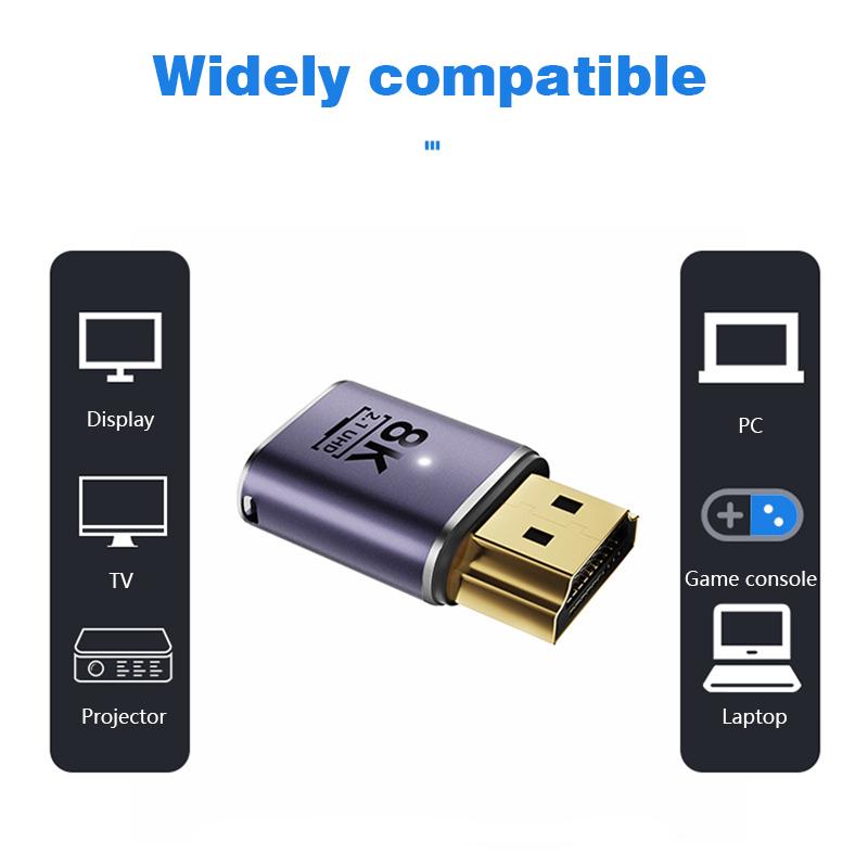 UGOURD HDMI2.1 Cable Adapter mini micro hdmi to HDMI 2.1 Converter 48Gpbs 8K60HZ 4K120HZ for HDTV Projector PS4 PS5 Laptop PC 4