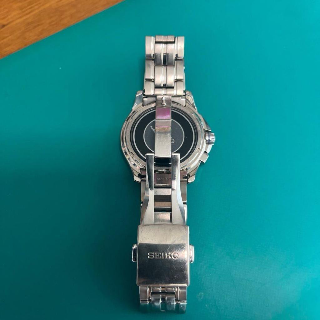 Used [Solar, Radio] SEIKO SBTM037 Titanium 7B22-0BB0 Navy