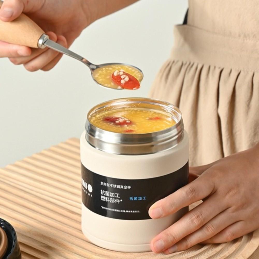 Large-mouth Insulated Lunch Box Stainless Steel Leak-Proof Stewing Beaker Porridge and Bird's Nest Stewing Pot Vacuum Flask