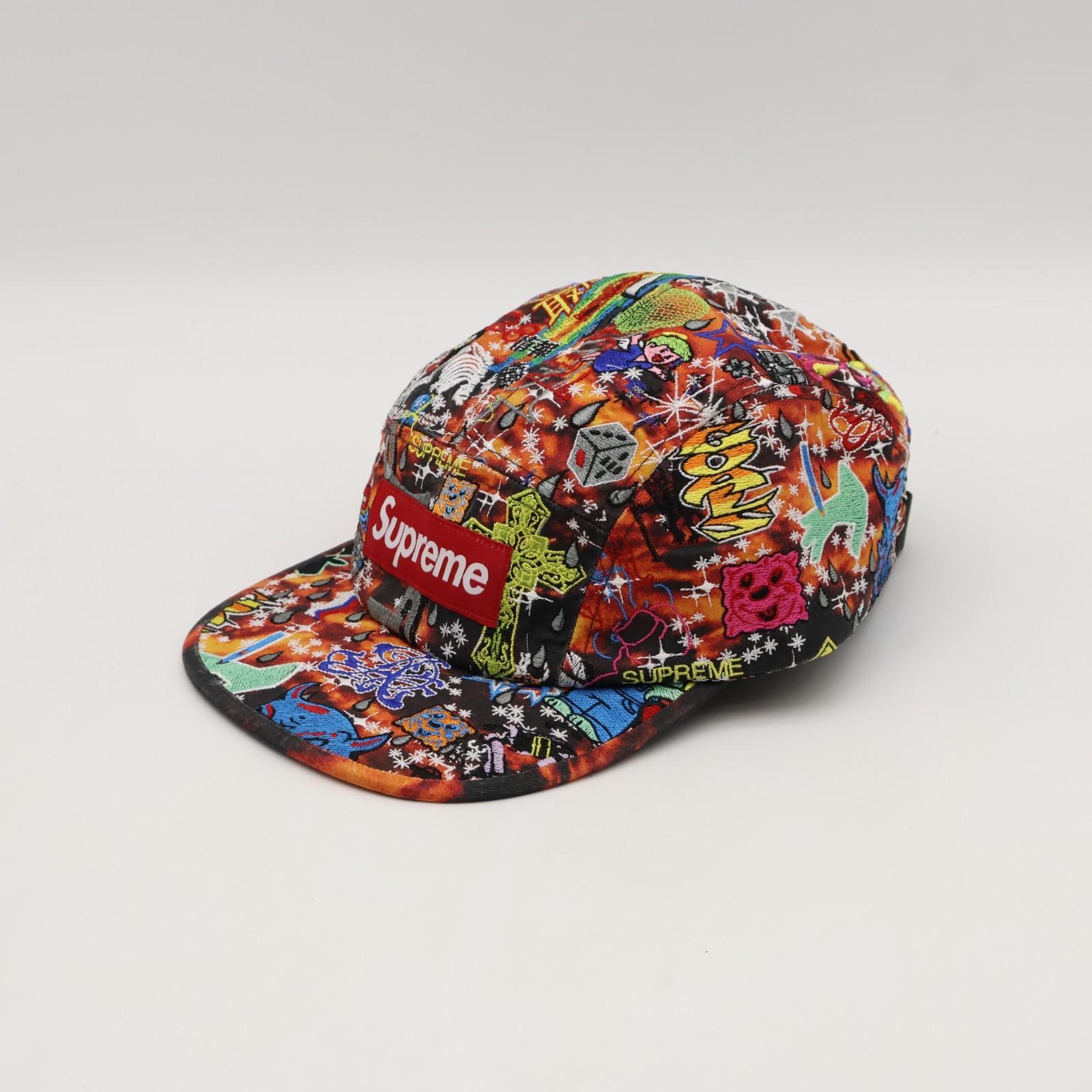 Supreme AOI Embroidered Camp Cap Flames One-Size