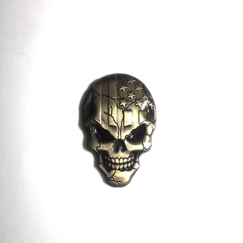 Skull Metal Alloy Car Emblem Decorative Sticker - Scratch Cover & Body Decoration Accessory