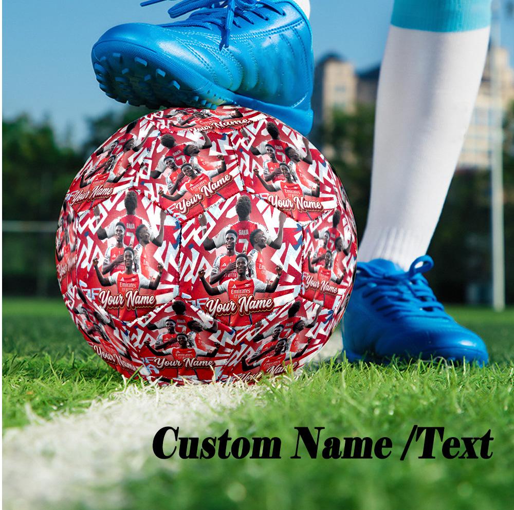 Size 5 Football Custom Name Text, Outdoor Training Soccer BallBukayo Saka