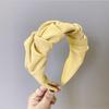 PROLY New Fashion Women Hairband Classic Wide Side Headband Flower Pleated Hairband Casual Hair Accessories Turban