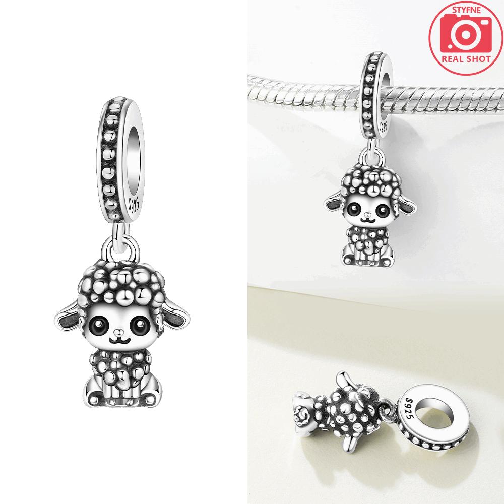 Anniversary Charms Copper Original Cute Lamb Mouse Cheese Animal Fox Dragonfly Beads Fit Bracelet Women Jewelry Diy Gift