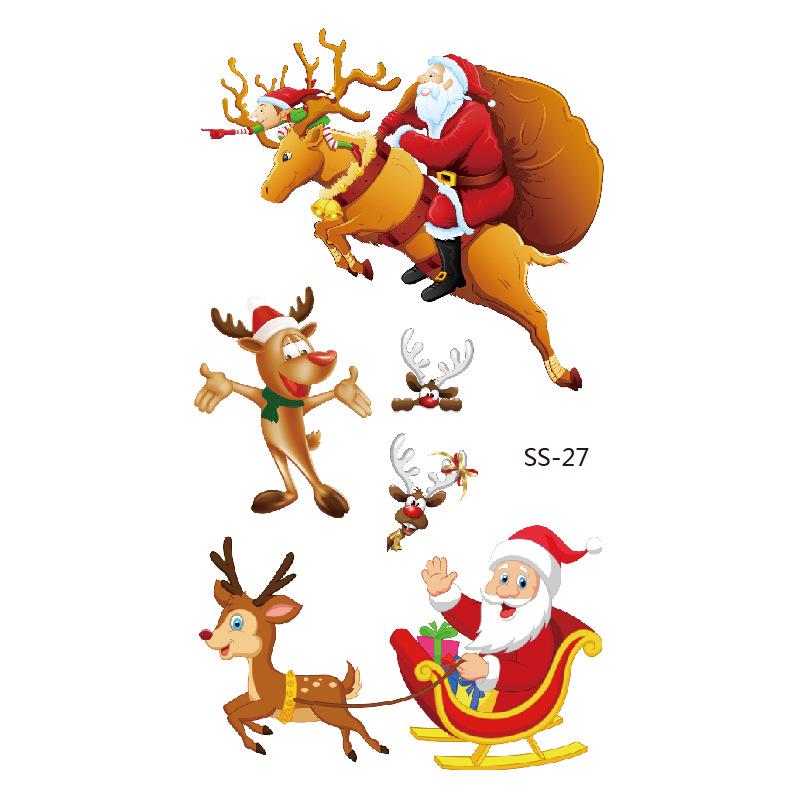 Christmas Fun Face Stickers: Children's Cartoon Tattoo Stickers