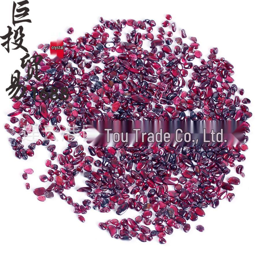 

Wine Red Natural Garnet Crushed Stone Aromatherapy Diffuser & Children s Ore Digging Kit