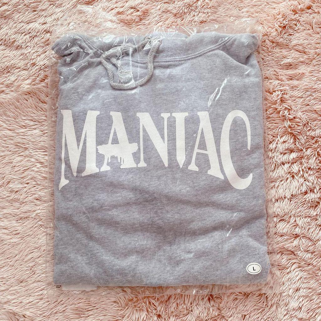 [USED] straykids MANIAC Unconstructed Logo Print Hoodie