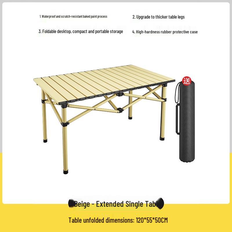 Portable Folding Table and Chair Set for Camping, Picnics, Beach, Barbecue, Car, or Sketching