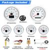 Black 85mm GPS Speedometer 80MPH Waterproof 6 Gauge Kit Fit Car Boat Marine Gasolines Vehicle Tachometer Water Temp Fuel Gauges