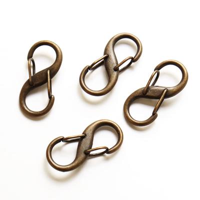 Nippon Chuko Double Snap Hooks, 4.5 X 2.1 Cm, Inner Diameter 1.2 Cm, Antique Gold, Pack of 4, S27-103, Craft Supplies, Craft Supplies, Snap Hooks
