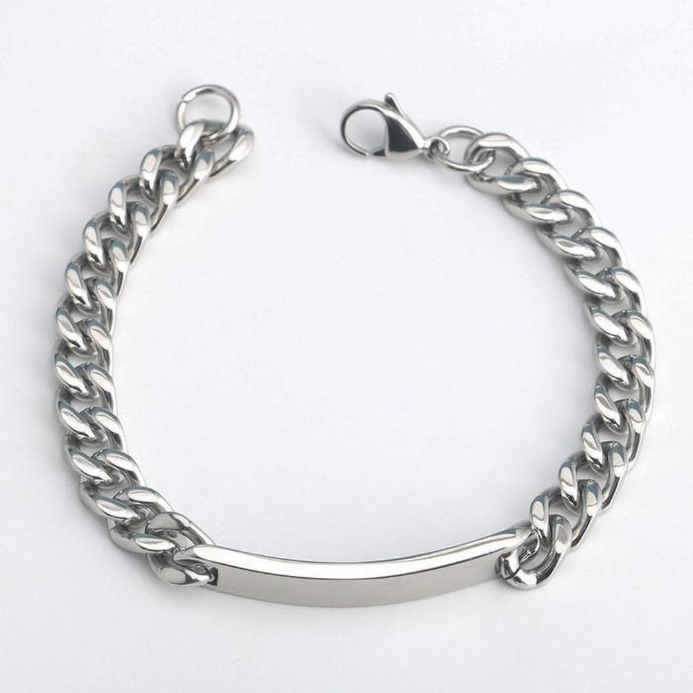 

[Onoma] Onm Heart Charm Punk Hip Hop Stick Bar Goliath Chain Bracelet for All (39914881) 23cm