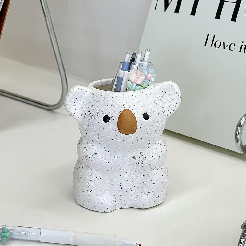 Cute Koala Planter Animal Flower Pot Succulents Balcony Bonsai Decor Tabletop Ornament Desk Decorations for Home Office Garden