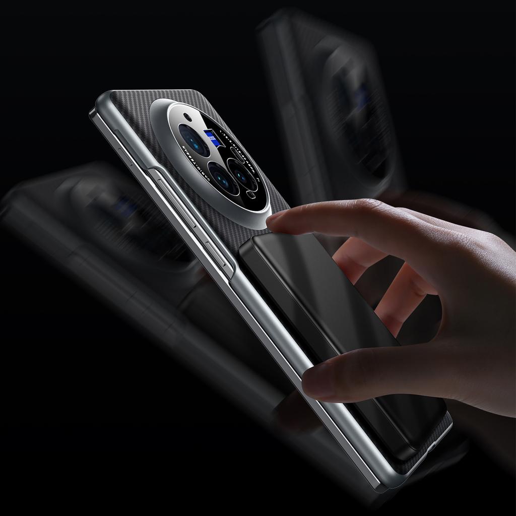 SULADA For vivo X Fold3 Magnetic Case Leather+PC Drop-Proof Shell Supports Wireless Charging