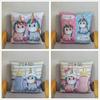 45*45 Square Pillowcase Home Decor Pillowcase Cushion Cover Cute Cartoon Unicorn Print Pillowcase