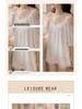 Plus-Size Women’s One-Shoulder Lace Trim Pajama Set - Princess Style, Outdoor Ready