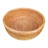 Round Rattan Fruit Basket Handwoven Lightweight for Kitchen or Office Use