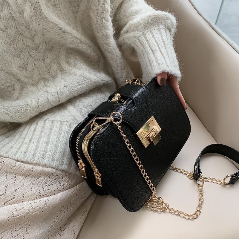 2026 New Women's Cross Style Women's Bag Single Shoulder Bag Cross Body Bag Mobile Small Bag Chain Small Square Bag