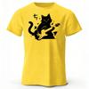 New Rock Cat Creative Printed Cotton Short Sleeve Summer Mens Loose Large Comfortable Sports Tshirt Fashion Casual Top