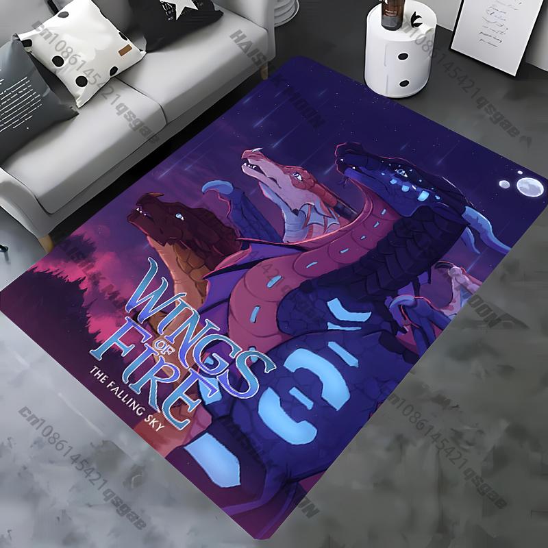 

15 Sizes W-Wings of F-Fire Theme Carpet Rug for Living Room Bedroom, Sofa, Large Size Non-slip Decorative Soft Mat Birthday Gift 40x60cm