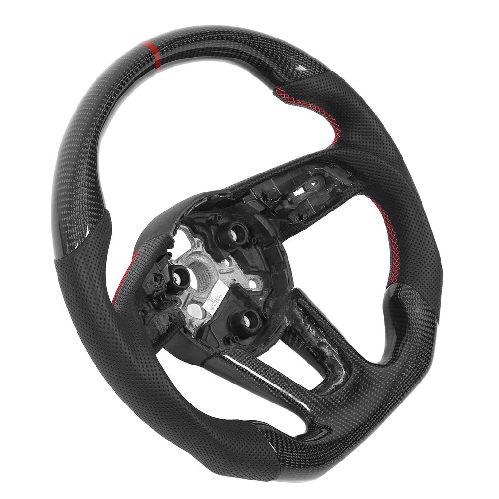 Carbon Fiber Steering Wheel Nappa Perforated Leather Replacement for A3 8V A4 A5 B9 2017‑2021