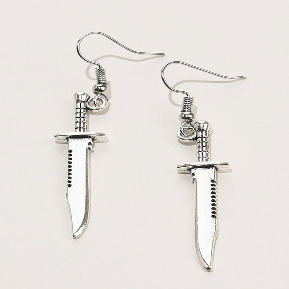 Stylish Women's Alloy Sword Pendant Earrings Trendy Geometric Design For All Occasions