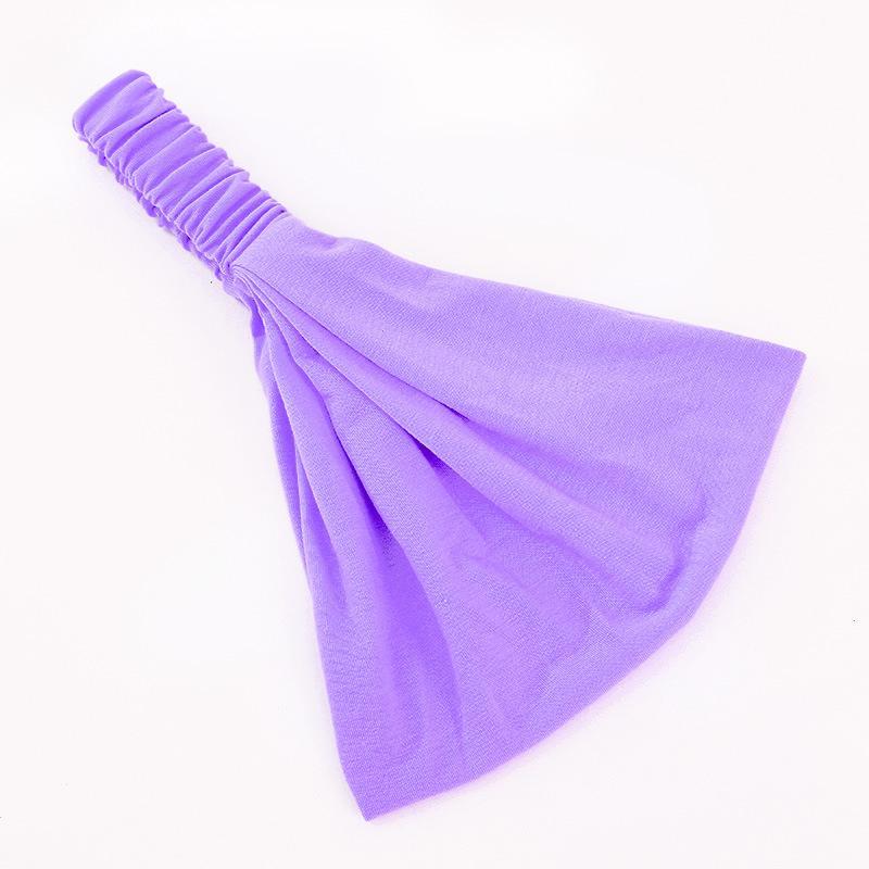 1Pcs Makeup Hair Headwrap Women Cotton Headband Turban Solid Color Elastic Hair Bands Yoga Hairband 2In1 Bandana Hair Accessory