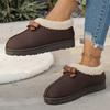 Suede Cotton Shoes Slippers Indoor and Outdoor Shoes with Polished Soles