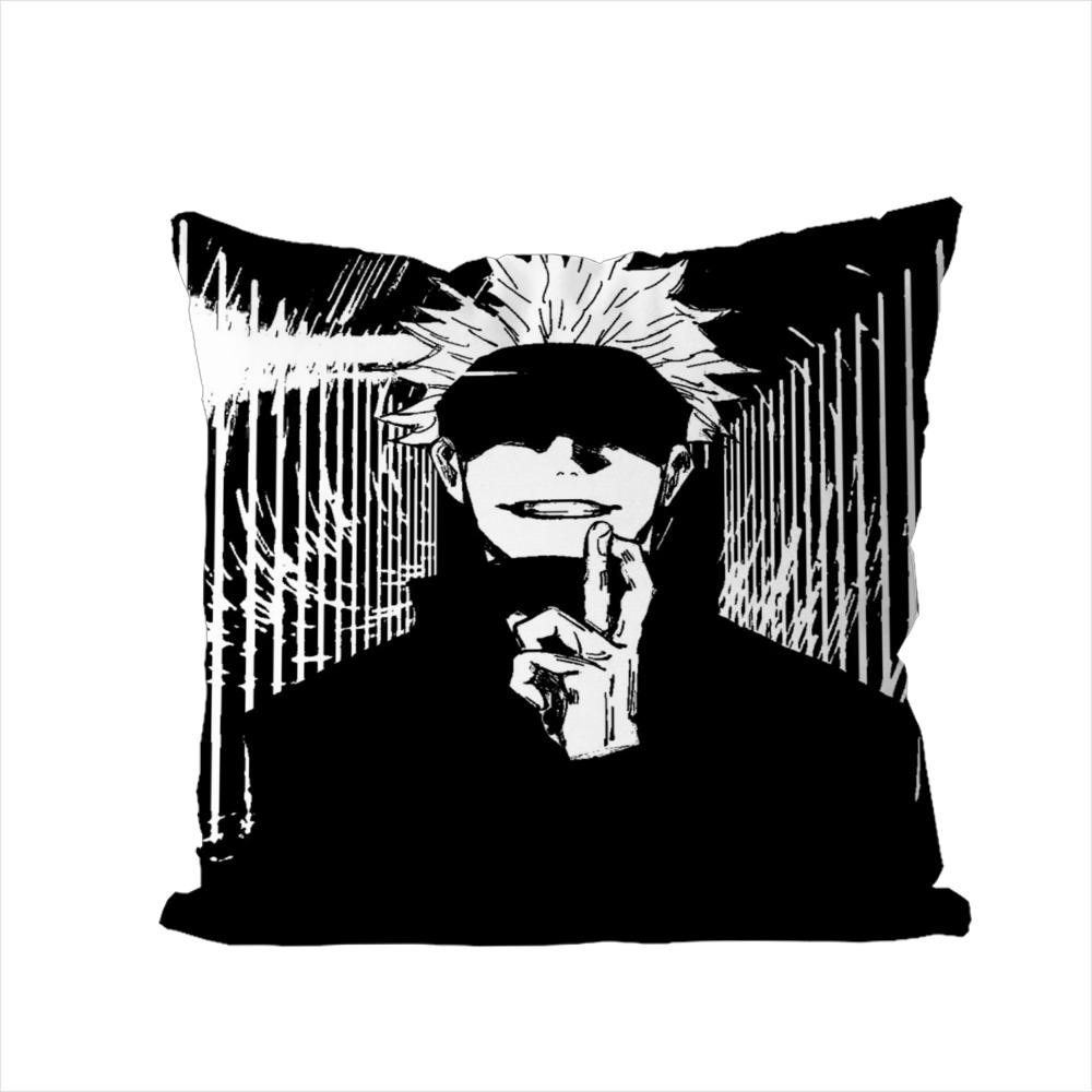 Anime Jujutsu Kaisen Pillow Case For Car Sofa Decorative Home Doublesided Print Plush Square Throw Pillow Cushion Cover