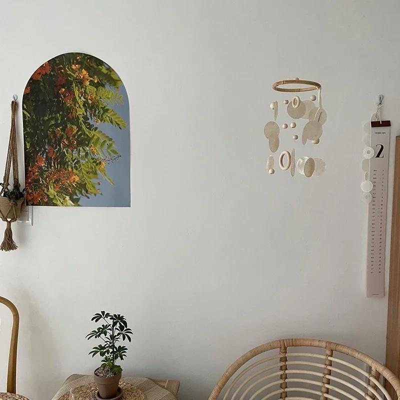 Muszle Dzwonki Wietrzne Dekoracje do Sypialni Dziecięcej Ogród Zewnętrzny Wystrój Domu Ręcznie Robione Ozdoby do Zawieszania na Ścianie Rekwizyty do Zdjęć