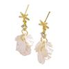 1 Paio Orecchini Pendenti da Donna Stile Francese Decorazione Stella Marina Conchiglia Petalo Charms Orecchini a Bottone Orecchini per Vacanze Estive Gioielli Regalo